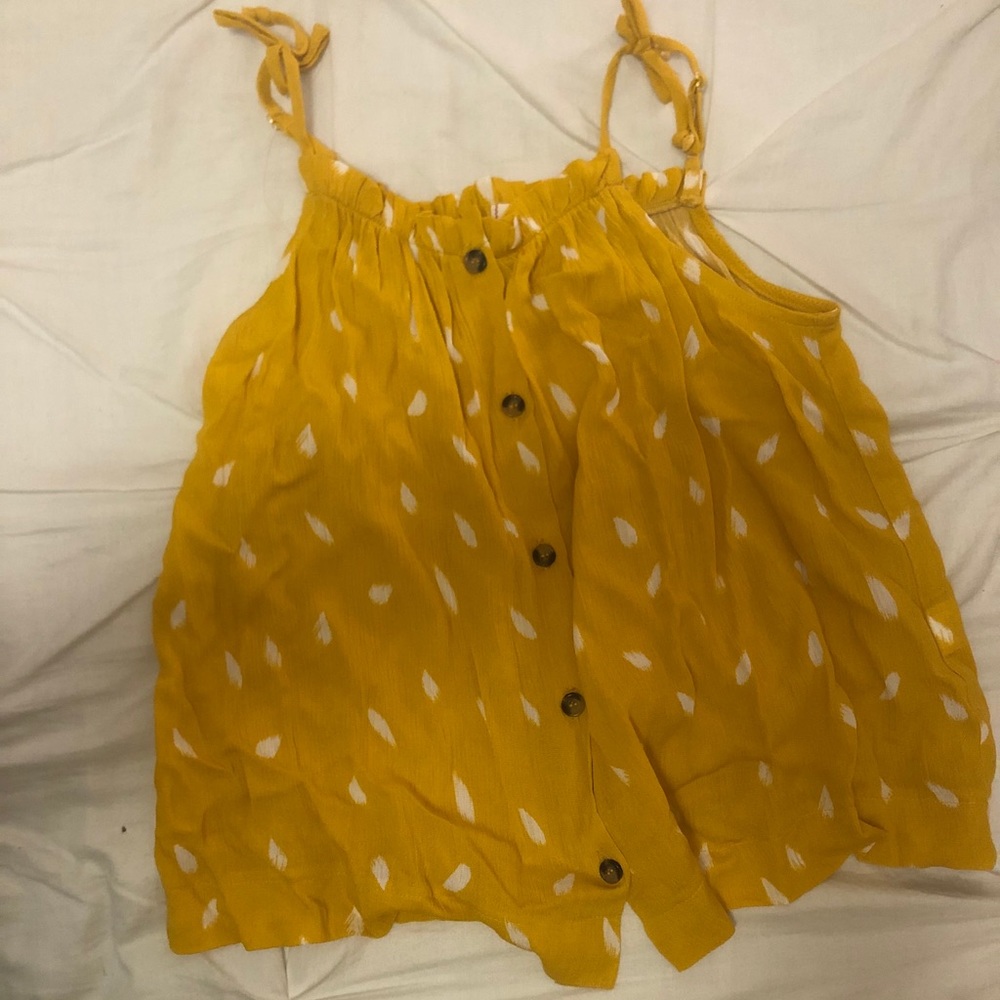 yellow tank top